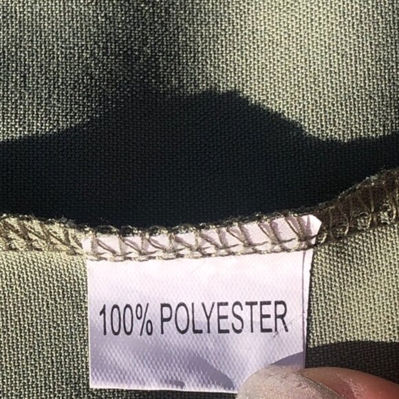 Women's Sage Green Smocked Puff Sleeve Maxi Dress with Slit, XL - Picture 6 of 7